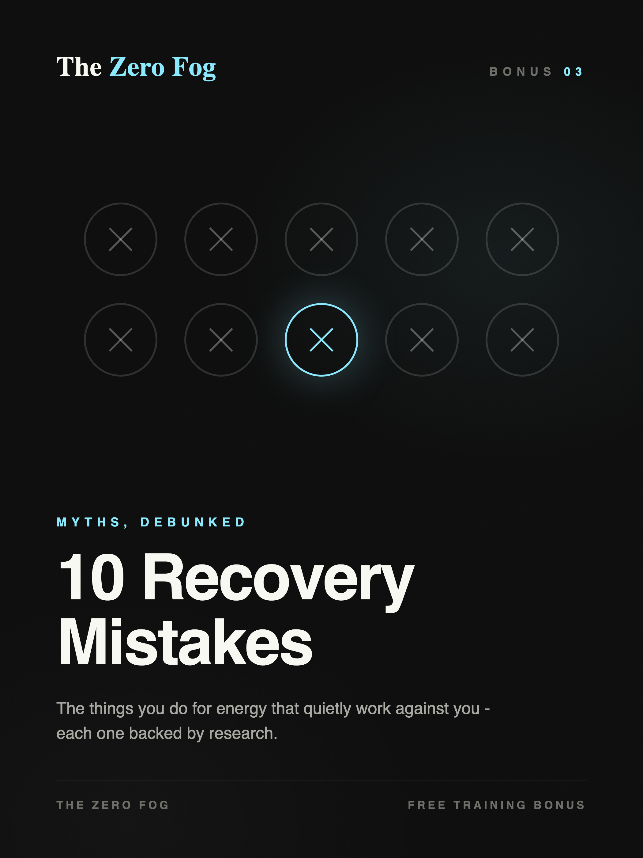 10 Recovery Mistakes - myths debunked